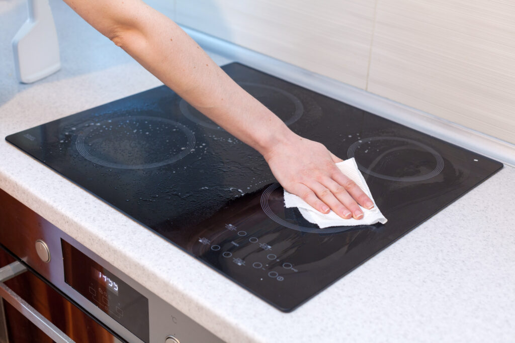 clean an electric stove top