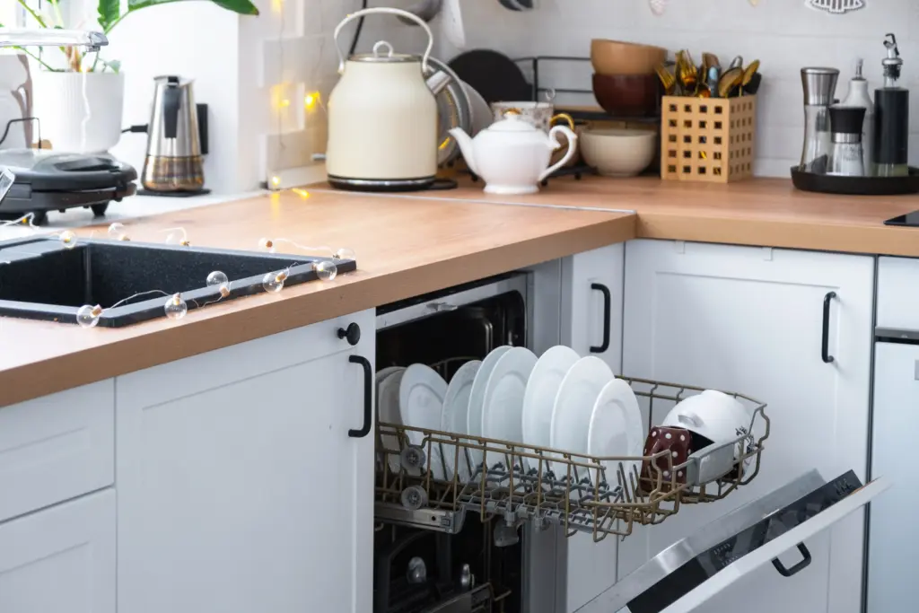 Who fixes dishwasher a lot of dirty dishes in the dishwasher